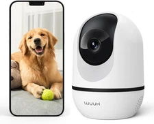 WUUK 4MP Indoor Security Camera,Pan Tilt Cam for Baby Monitor,Wi-Fi HomeSecurity