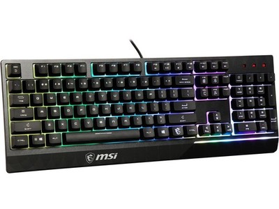 MSI Vigor GK30 Gaming Keyboard - Mechanical Membrane Switches, 6-Zone RGB, Water