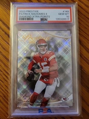 2023 Panini Prestige Patrick Mahomes II Diamond Xtra Points PSA 10 Gem Mint #149
