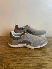 Rockport Gray Suede XCS SZ 13 Slide On Loafer Walking Shoe Memory Foam Comfort