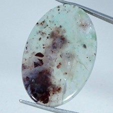 27.50Cts Natural Best Aqua Chalcedony Oval Cabochon Gemstone 23X35X4MM