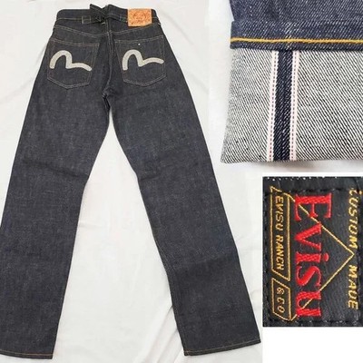 NOS Vtg Evisu BUCKLE-BACK RED LINE HIDDEN & CROTCH RIVETS Jeans 29