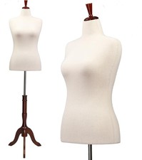 Female Dress Form Size (14-16), Adjustable Height Torso Body with Tripod Stand