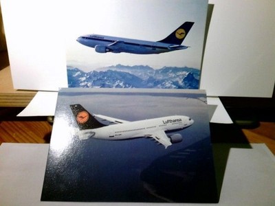 Flugzeuge. Lufthansa. 2 x Ansichtskarte / Postkarte farbig, ungel. ca 70g 473973