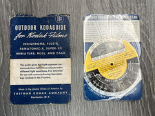 Calcolatrice esposizione Kodaguide Koda da esterno vintage Verichrome Plus-X USA anni '50