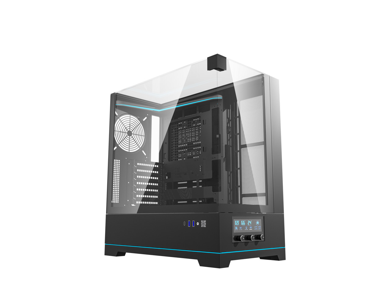 Корпус darkFlash DY450 из черной стали закаленного стекла ATX Black корпус SPCC толщиной 08 мм 32190₽