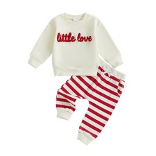 Socutebabe Baby Boy Valentines Day Outfit Winter Clothes Little Love Long Sleeve