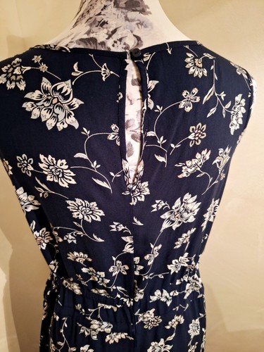 Maxikleid Sommerkleid Blau Blumen Gr. 38 Kleid Lang v. Yessica - Bild 5 von 12