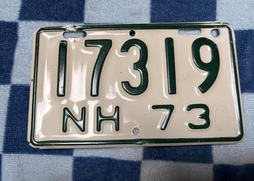 1973 New Hampshire Motorcycle License Plate
