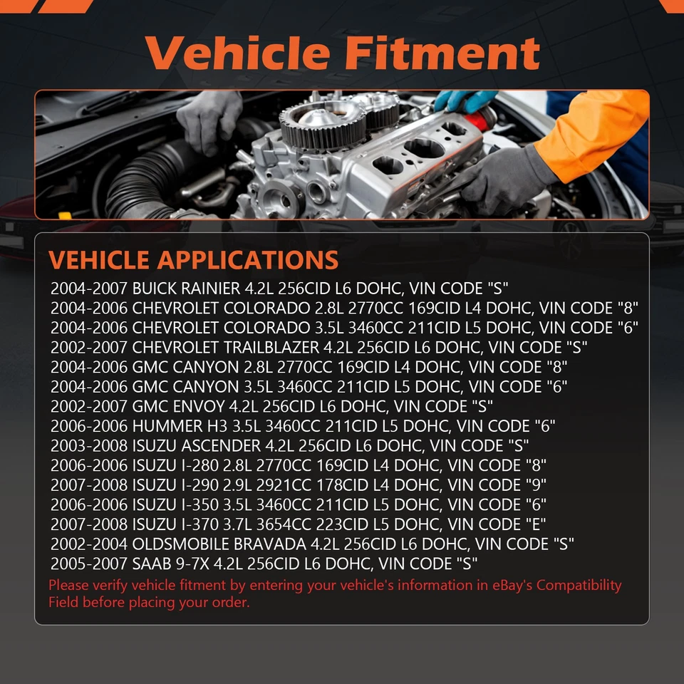 Timing Chain Kit for 2004-2007 BUICK RAINIER 02-07 CHEVROLET TRAILBLAZER 4.2L - Image 3 of 4