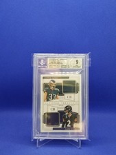 Cooper DeJean 2024 National Treasures Rookie NFL Gear Nate Wiggins /49 RC BGS 9