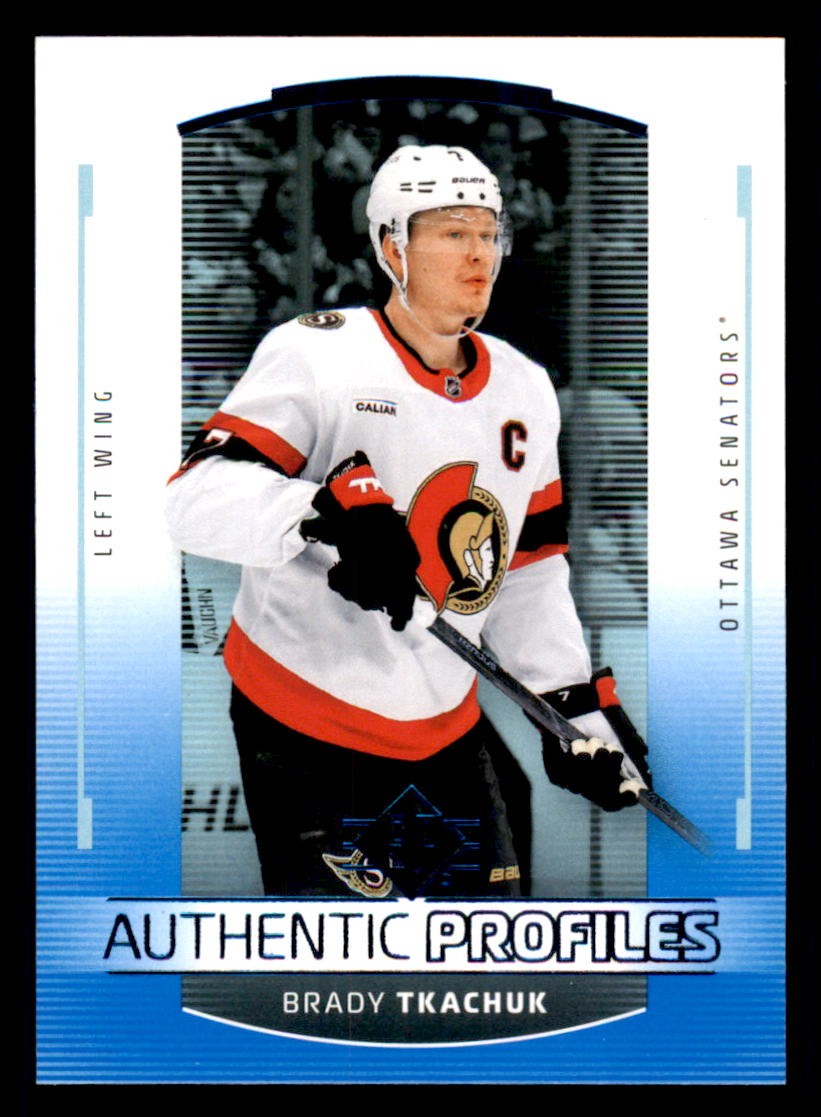 2025-26 SP Authentic Profiles Blue #AP-12 Brady Tkachuk Ottawa Senators