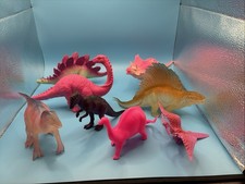 Lot of 8 Dinosaur Toy Figures Mixed Plastic Dinosaurs Kids Toy Lot