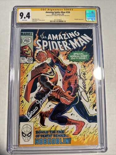 Amazing Spider-Man #250 Cgc 9.4 DOUBLE SIGNATURE Klaus Janson and Jim Shooter