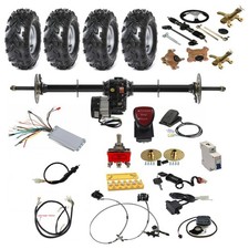 40" Rear Axle kit 8" Wheels 48V1000W Differential Motor DIY Tricycle ATV Go Kart