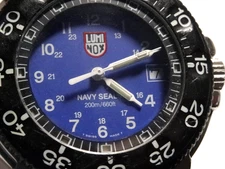 Original 43mm Luminox Navy Seals Blue Dial Series 3100 200M with Metal Box