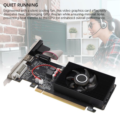 Graphics Card 1GB DDR3 128bit PCI Express 2.0 X 16 DVI VGA HD Multimedia⊹ - Picture 17 of 24