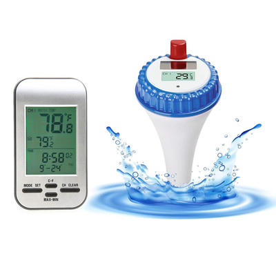Wireless Thermometer 300 Feet Long Connection Solar Temperature Gauge Pool Tempe