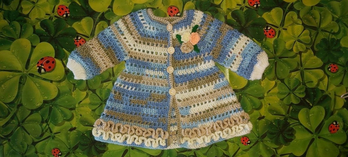 Uncinetto Maglia Bimba Natale Cardigan Bimba 12-18 Mesi Fatto All