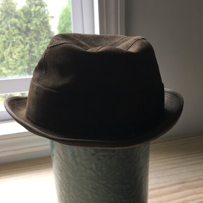 Vintage 1960's Hush Puppies Breathin Brushed Pigskin Fedora Hat