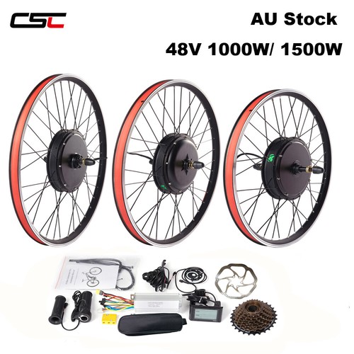 Rear Wheel 48V 1000W 1500W No Noise Bicycle Conversion E bike Kit 26