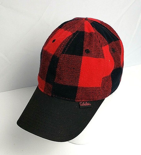 Black Plaid Flannel Baseball Hat 