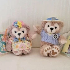 Disneyland Duffy & ShellieMay Plush Doll Key Chain Easter Tokyo Disneysea Japan