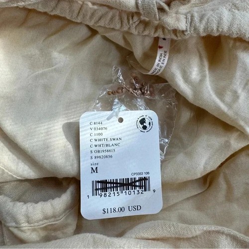 NWT Free People Somewhere Sunny Drop Waist Halter Maxi Dress in White Sz Medium - Picture 4 of 10