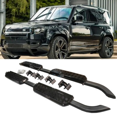 Aluminum Gloss Side Step Running Board Nerf Bar For LR Defender 110 4D 2022 2023