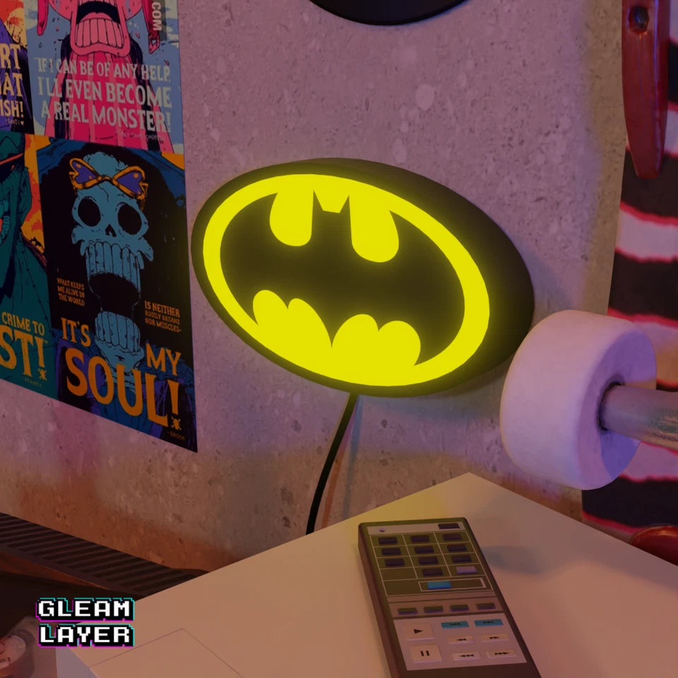 Batman Led Retro Wall Lightbox RGB Light Sign - image 3 of 4
