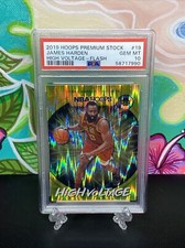 2019 HOOPS PREMIUM STOCK HIGH VOLTAGE FLASH JAMES HARDEN #19 PSA 10 SSP POP 5
