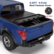 5.5FT 4-Fold Hard Tonneau Cover Solid For 2015-2025 Ford F-150 Truck Short Bed