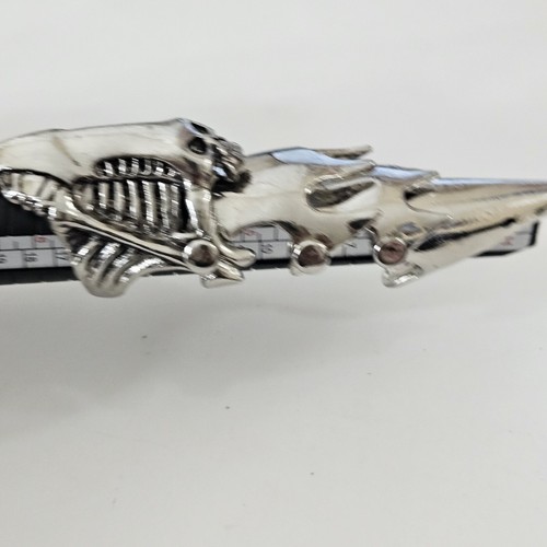 Unisex Gothic Punk Full Finger Skull Ring Size 7.5 Claw Ring Silver Tone Jewelry - Picture 4 of 17
