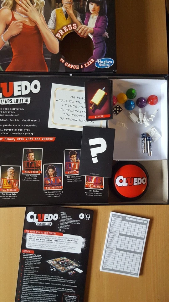 Cluedo Liars Edition Electronic Board Game Murder Mystery Game Hasbro W/BATTERYS - Image 2 of 4