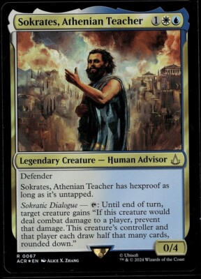 Sokrates, Athenian Teacher - 67 Foil MTG ACR | eBay