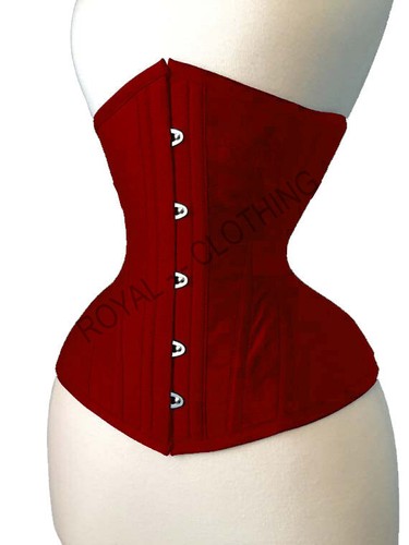 Heavy Duty Steel Boned Underbust Waist Training Shaper Cotton Corset M99-C - Picture 12 of 15