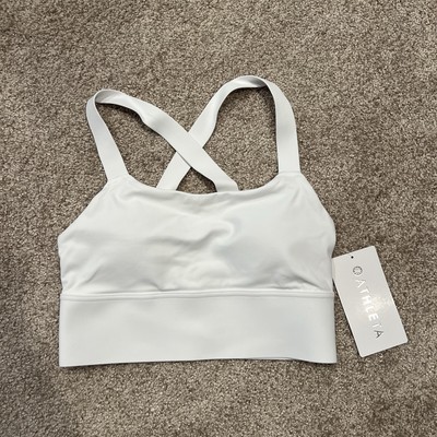 Womens Size XS A-C Athleta Sports Bra White Warrior Longline 