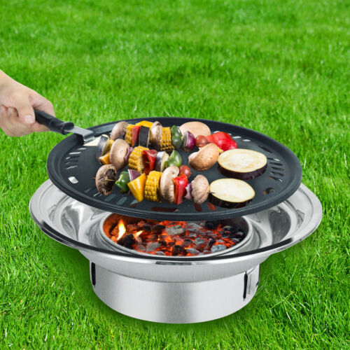 Grill Household Korean BBQ Gril, Portable Camping Grill Stove, Charcoal Barbecue