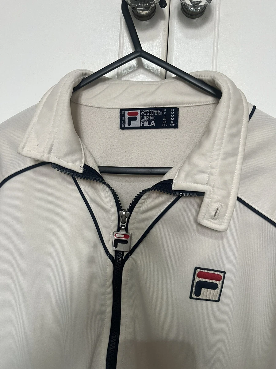 Fila white line track top online