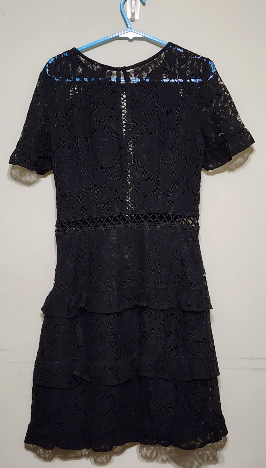 Divided by H&M Women's Black Lace Crochet Short Summer Dress - Size 2