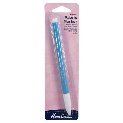 Hemline Blue Wipe Off / Wash Out Fabric Marker Pen