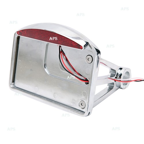 Soporte de montaje horizontal para matrícula de motocicleta con luz trasera LED personalizado - Imagen 5 de 11