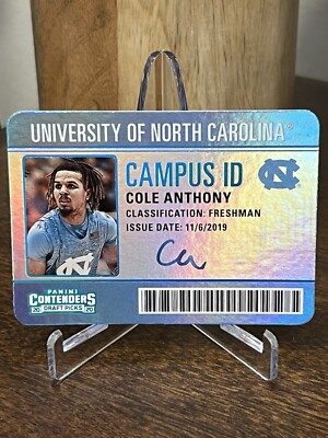 20-21 Contenders Draft Picks Campus ID Cole Anthony #6 Rookie RC Orlando Magic 
