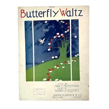 1919 - "Butterfly Waltz" - Vintage Sheet Music - Max C Freedman