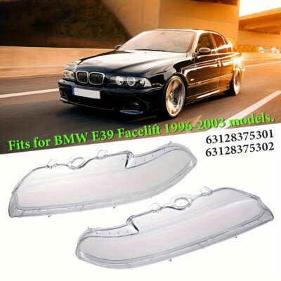 #ad Pair Headlight Headlamp Lens Cover Clear For BMW 5 Series E39 Facelift 1996 2003 $41.73