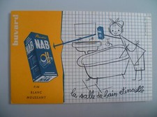 BUVARD PUBLICITAIRE ANCIEN / POUDRE NAB LA SALLE DE BAIN ETINCELLE