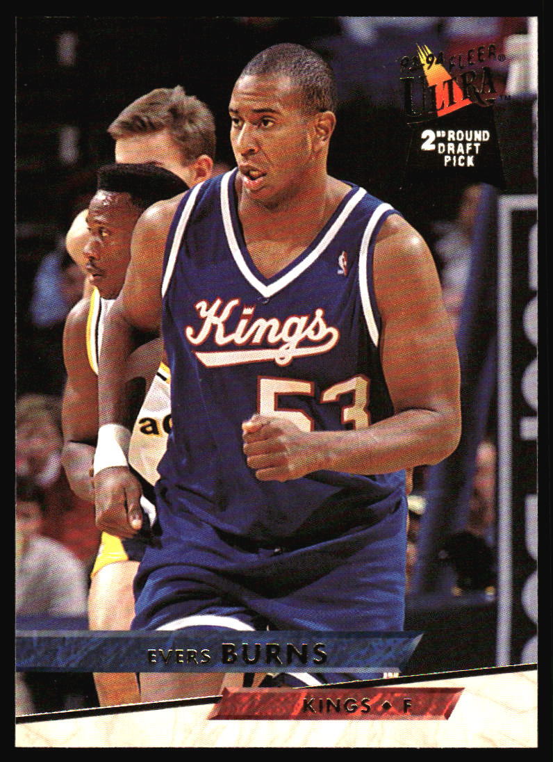 1993 Ultra Evers Burns  Rookie  #330 Sacramento Kings