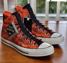 Converse Chuck 70 Hi Canvas Gore-Tex 172207C Bold Mandarin/Egret Size 8.5 Men's