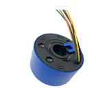 NEW 6Wires 380V AC/DC 10A 25.4MM Dia Metal Capsule Conductors Slip Ring Blue