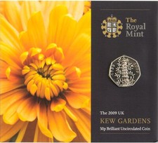 2009 50P -KEW GARDENS FIFTY PENCE - BRILLIANT UNCIRCULATED - BU - COIN PACK